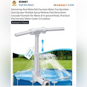 5/$30 Xconiey Pool Water Fall Fountain Sprinkler Dual Spray NWT
